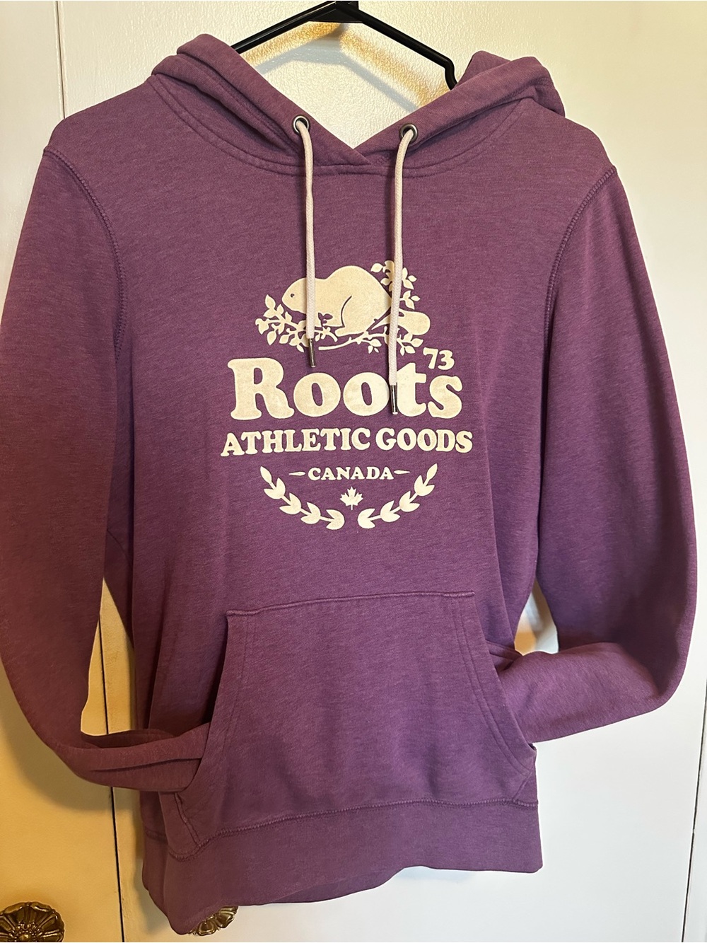 Roots Purple Pullover Hoodie with White Logo